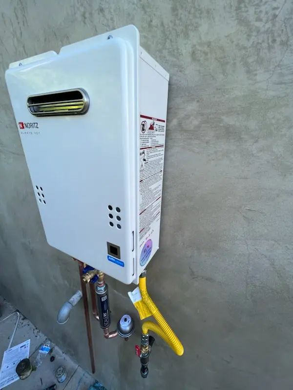 Tankless water heater installation for Mundy homes